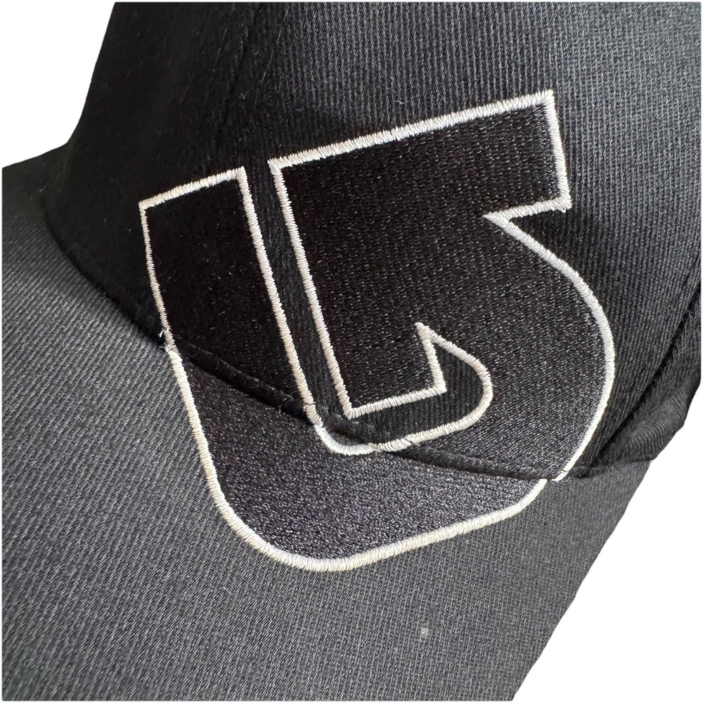Burton Snowboard Slidestyle Flexfit Baseball Hat One Size True Black White Logo - Picture 2 of 6